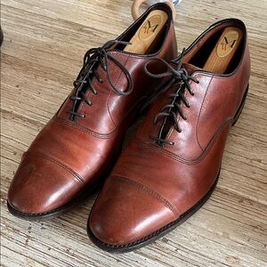 Allen Edmonds Park Avenue Brown Leather Cap-Toe Oxfords